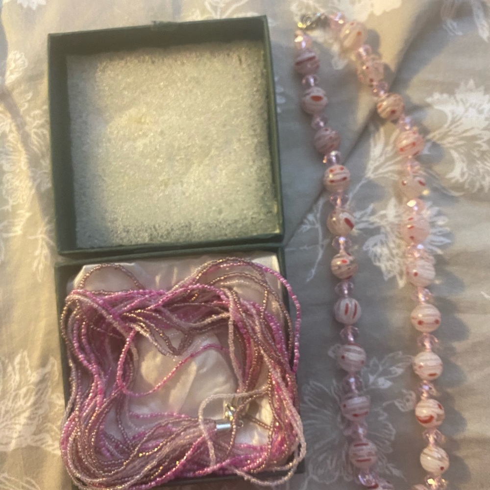Murano bead necklace set of 2!!!